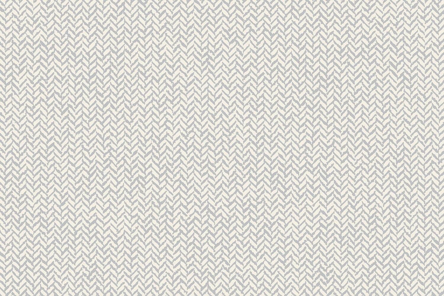 Wallpaper with repeating thin light gray chevron lines on a white background, forming a subtle zigzag and herringbone pattern. Elements: chevron, zigzag, herringbone; Colors: light gray, white.