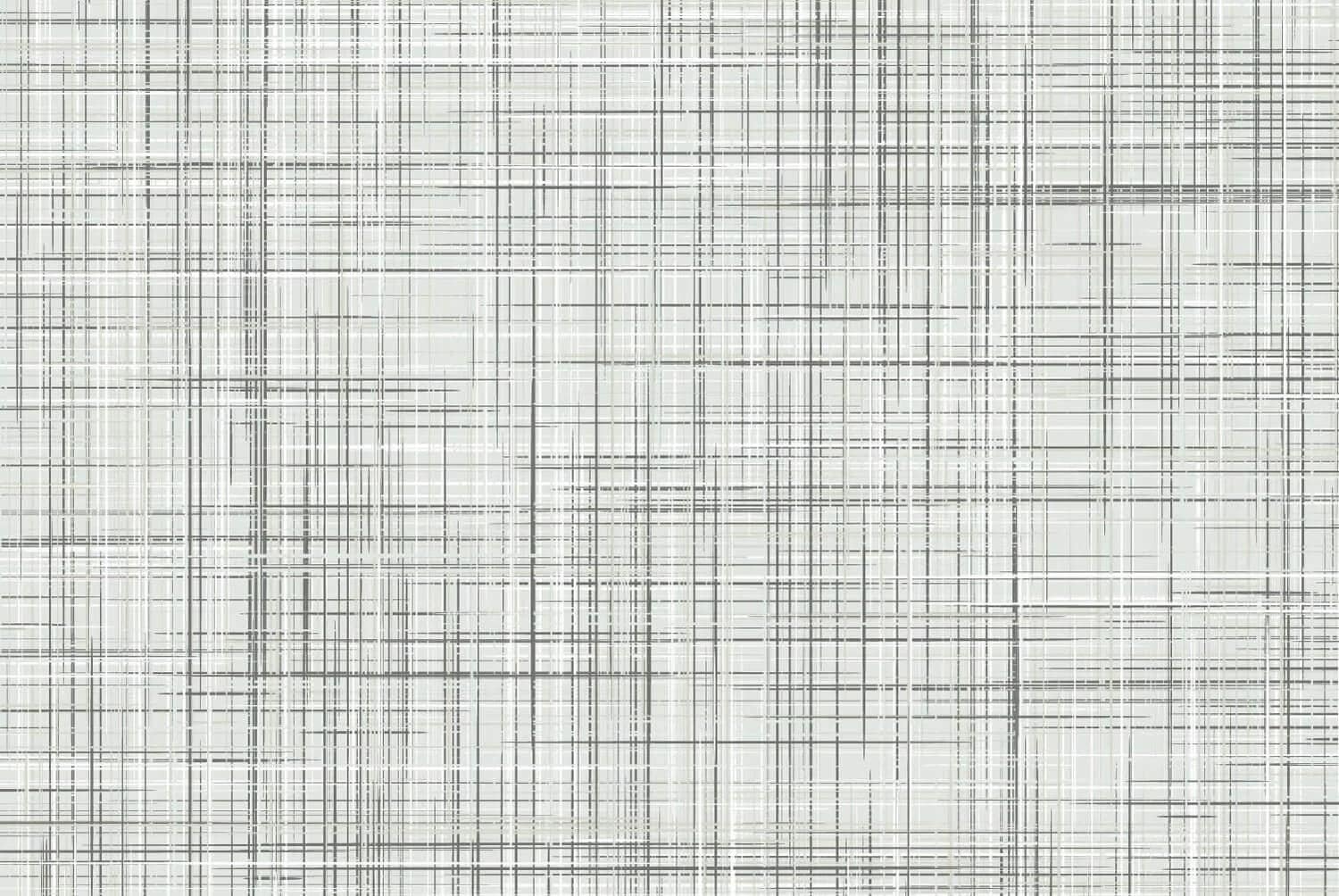 Wallpaper featuring a grid pattern of thin black and gray intersecting lines on a light gray background, giving it a textured, abstract, geometric look. Prominent elements: grid lines, black and gray colors, light gray background.