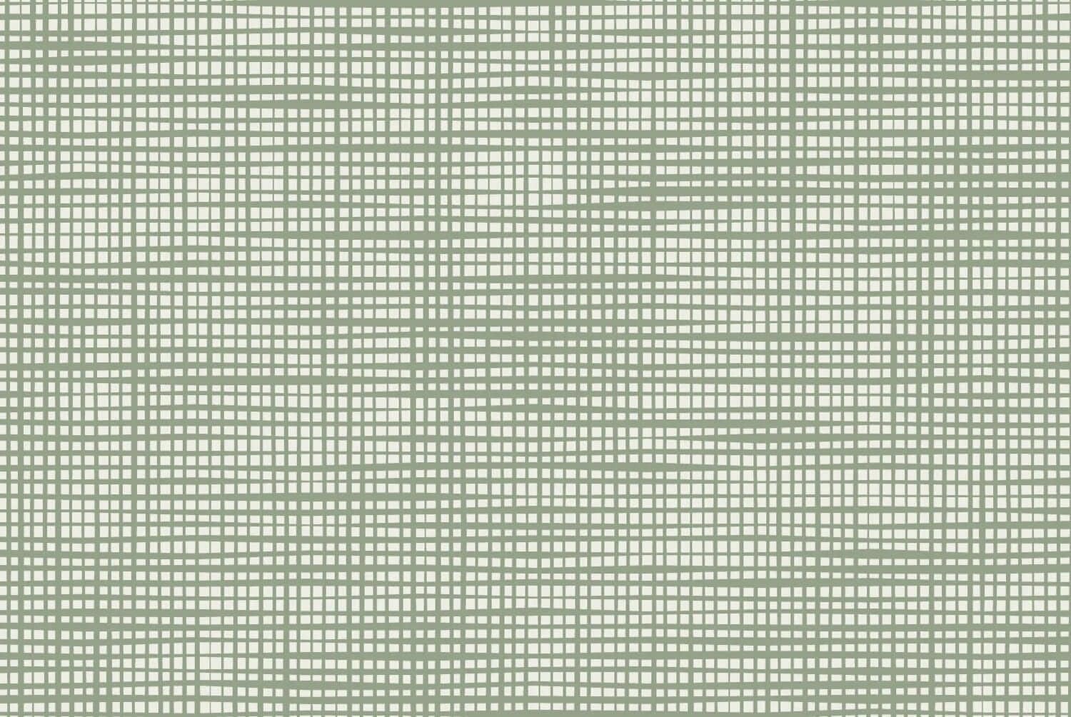 Wallpaper with thin, uneven gray lines creating a grid on a white background; features small rectangular and square shapes throughout.