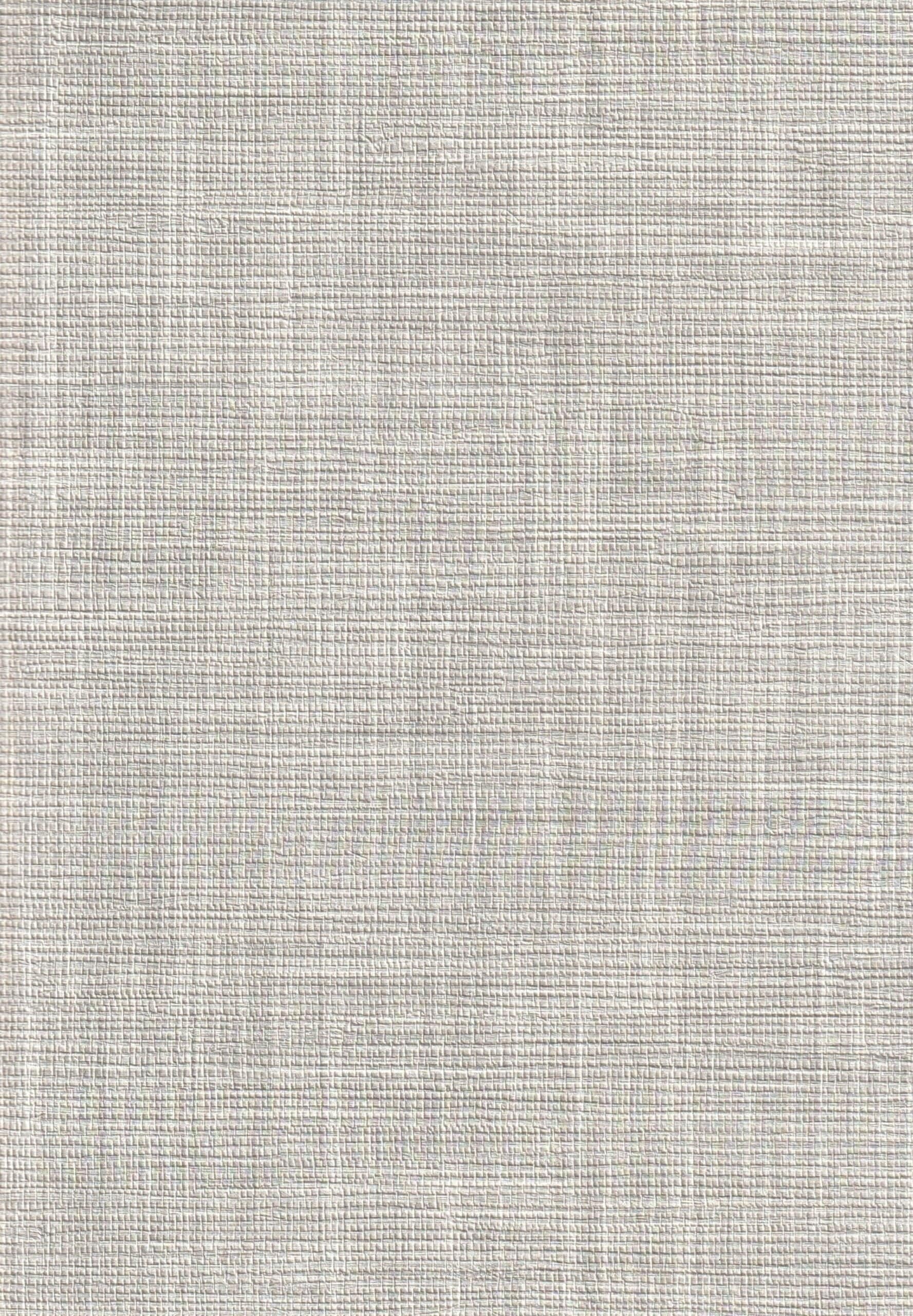 Light gray wallpaper with a subtle woven grid pattern, featuring intersecting horizontal and vertical threads. The design appears soft, textured, and minimalistic.