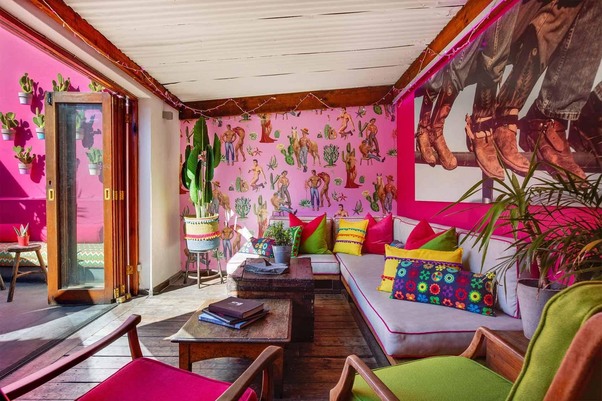 Discover the unique charm of our cowboy-themed wallpaper, featuring vibrant pink hues and playful cactus illustrations. Perfect for adding a touch of Southwestern flair to your decor portfolio, this eye-catching wallpaper combines bold colors with intricate cowboy motifs.