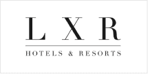The wallpaper for the LXR Hotels & Resorts logo features a minimalist palette of black and white. Key elements include the bold "LXR" lettering above "Hotels & Resorts," separated by a sleek horizontal line. The design’s simplicity, high contrast in colors, and clean lines make it an ideal choice for visibility in a home page logo carousel.