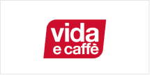 Wallpaper featuring the "vida e caffè" logo:
- Vibrant red, rounded rectangle backdrop
- Crisp white text
- Evokes lively essence similar to a carousel
.