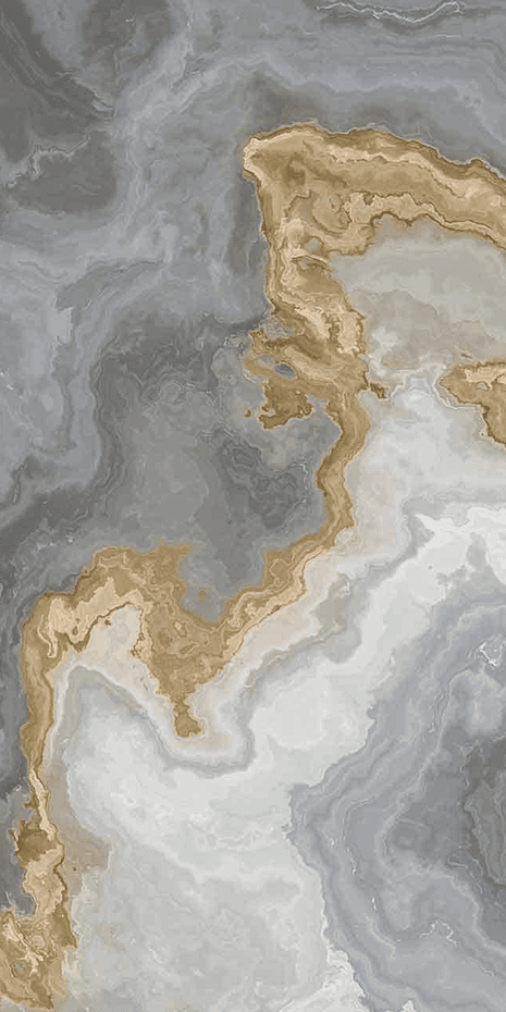 Abstract Pattern Wallpaper:
- Swirling shades of gray, white, and gold
- Gold areas: irregular shapes, geological formations
- Gray and white areas: blend seamlessly, marble-like texture