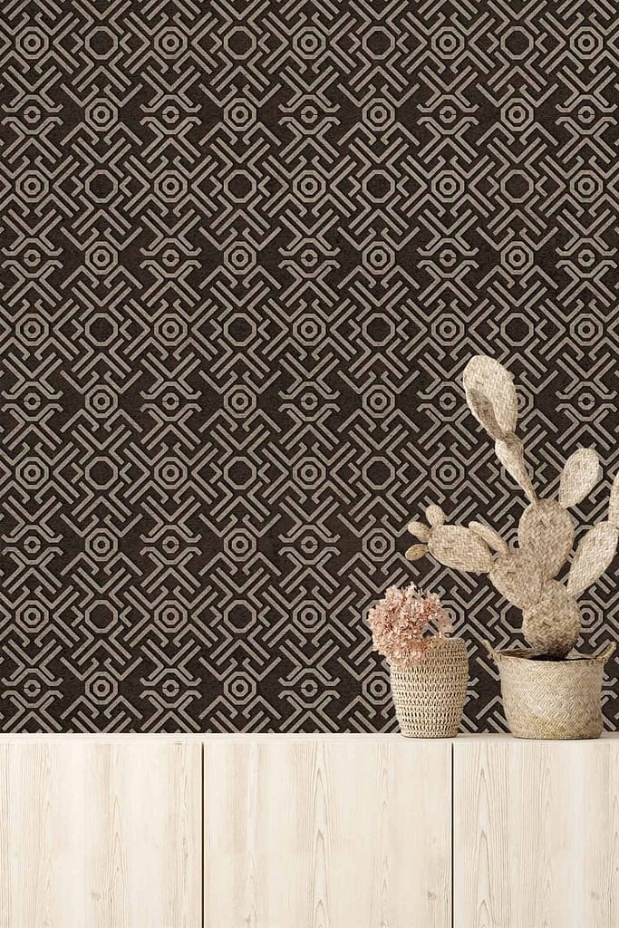 - Intricate geometric patterns
- Neutral tones
- Detailed design