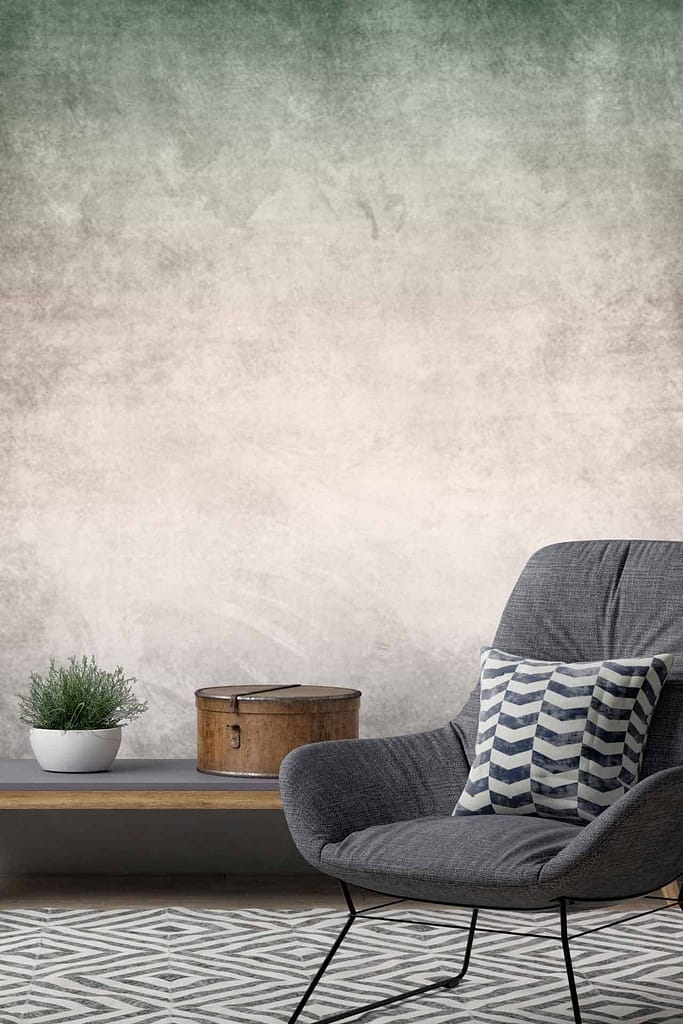 Textured gradient wallpaper, transitioning green to beige.