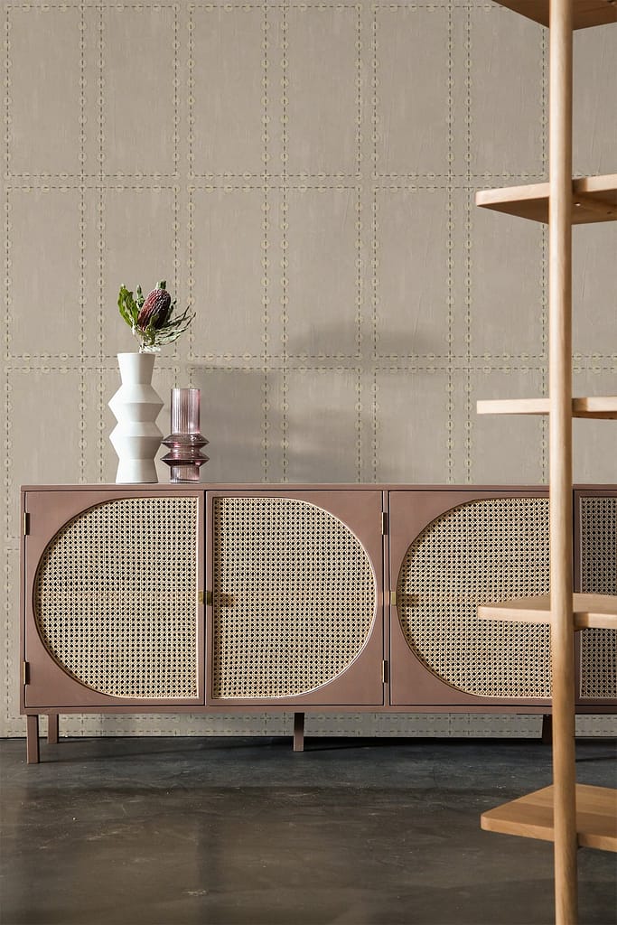 Beige textured wallpaper with stitched details, tortoiseshell beauty, intricate beige and brown patterns.