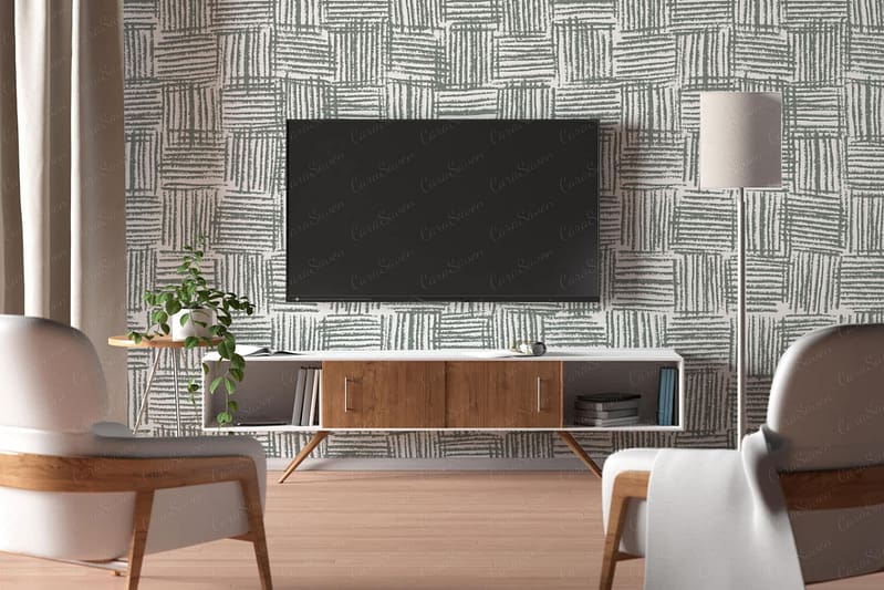 Patterned wallpaper, rustic charm, Timberland style, earthy tones, wood texture, warm hues, organic patterns.