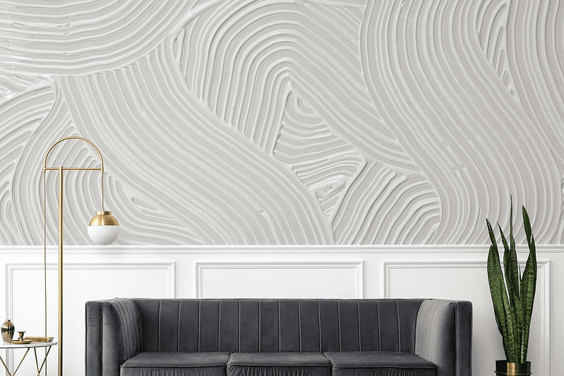 Abstract white pattern, crisp white background, intricate design elements.