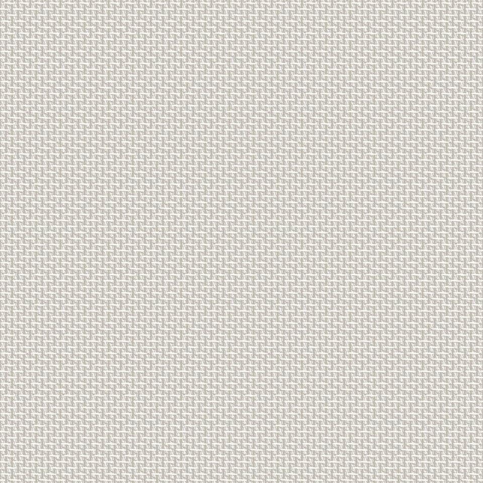 Wallpaper featuring interlocking light gray and white geometric shapes on a neutral background, forming a subtle woven texture. Elements: geometric pattern, seamless design, gray and white colors.