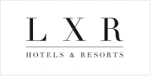 The wallpaper for the LXR Hotels & Resorts logo features a minimalist palette of black and white. Key elements include the bold "LXR" lettering above "Hotels & Resorts," separated by a sleek horizontal line. The design’s simplicity, high contrast in colors, and clean lines make it an ideal choice for visibility in a home page logo carousel.