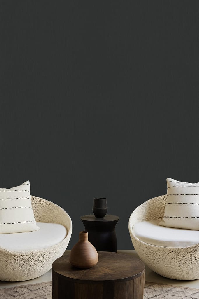 Dark wallpaper-colored background featuring subtle, intricate patterns. Elements of charcoal, slate gray, and occasional hints of midnight blue. Fine lines and textures create a sophisticated backdrop perfect for minimalist aesthetics.