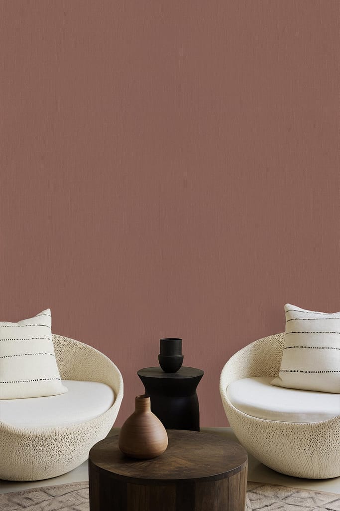 The wallpaper is light brown.