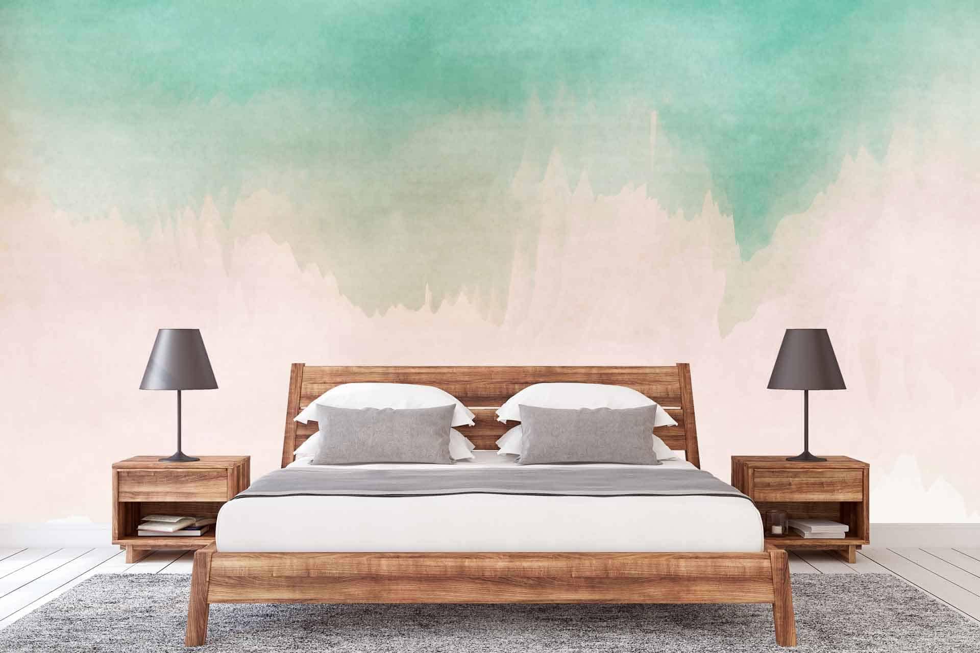 Pastel gradient wallpaper in shades of green and beige. Euphoria-inducing combination.