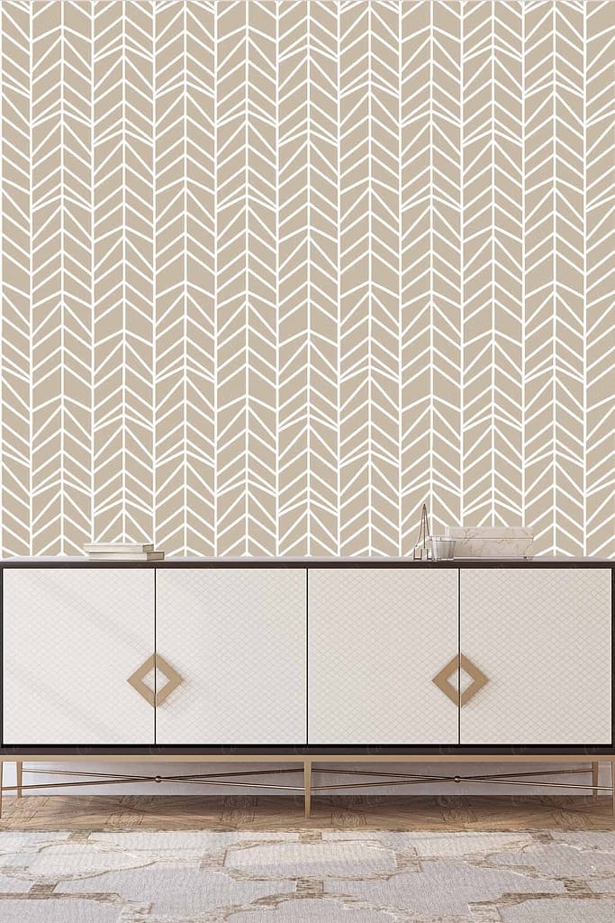 Beige and white chevron pattern